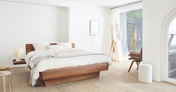 Massief houten bed