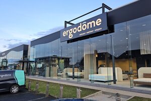 Nouveau showroom ergodome courtrai facade