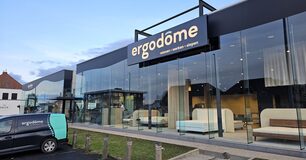 Nouveau showroom ergodome courtrai facade