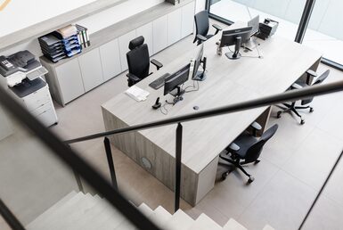 Chaises de bureau ergonomique vue de dessus